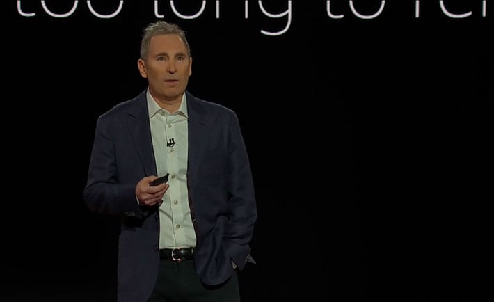 Andy Jassy, CEO de AWS durante el Re:Invent 2020.