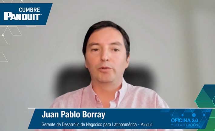 Juan Pablo Borray, Gerente de Desarrollo de Negocios para Latinoamérica de Panduit en la cumbre Oficina 2.0